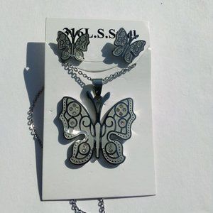 Butterfly jewelry set